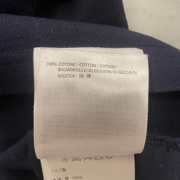 Moncler Navy Tricolor Trimmed Logo Polo Shirt - Picture 7 of 10
